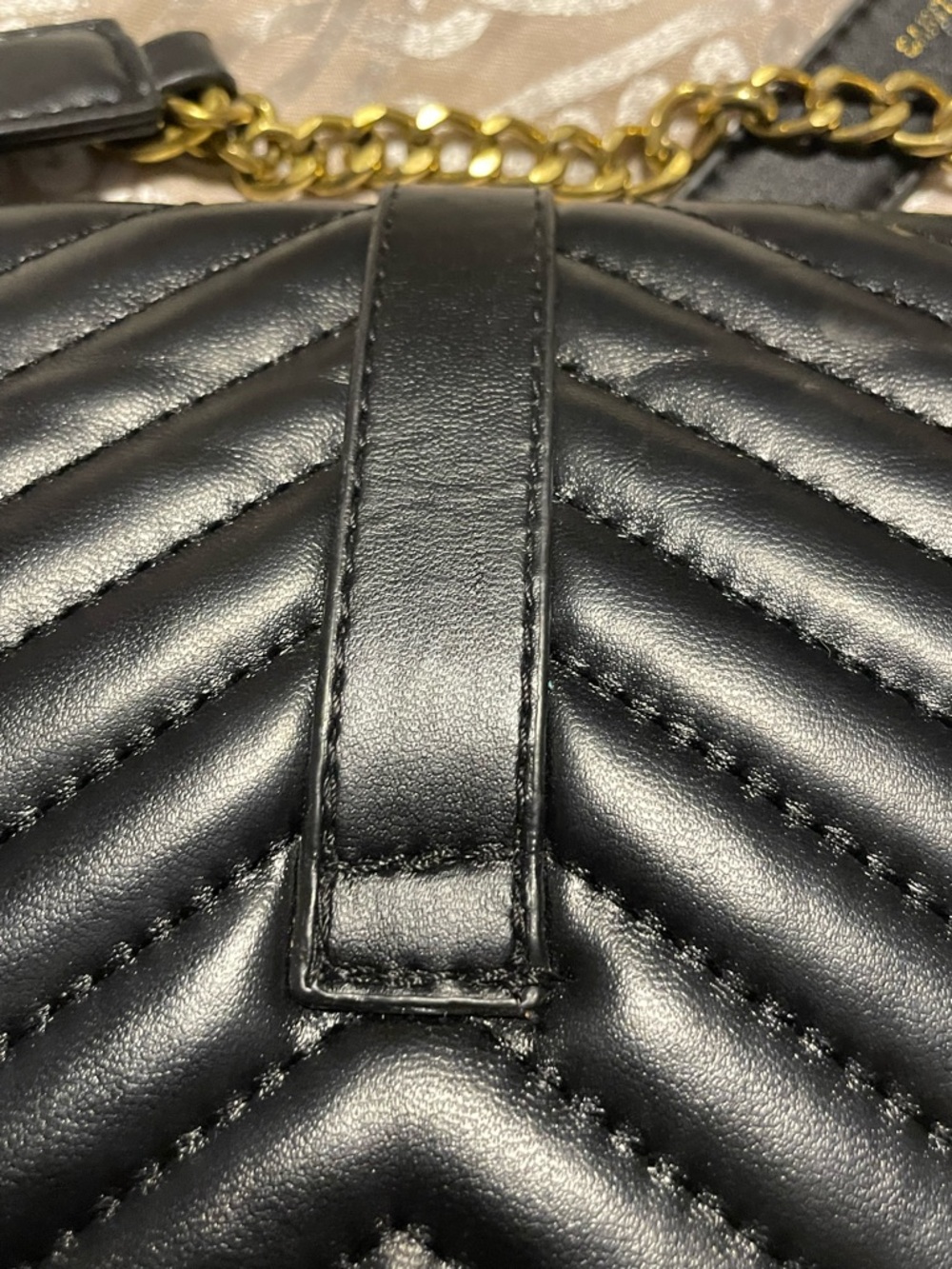Authentic YSL Large Quilted Leather Envelope Chevron Chain Shoulder Bag 💎 - Picture 11 of 16